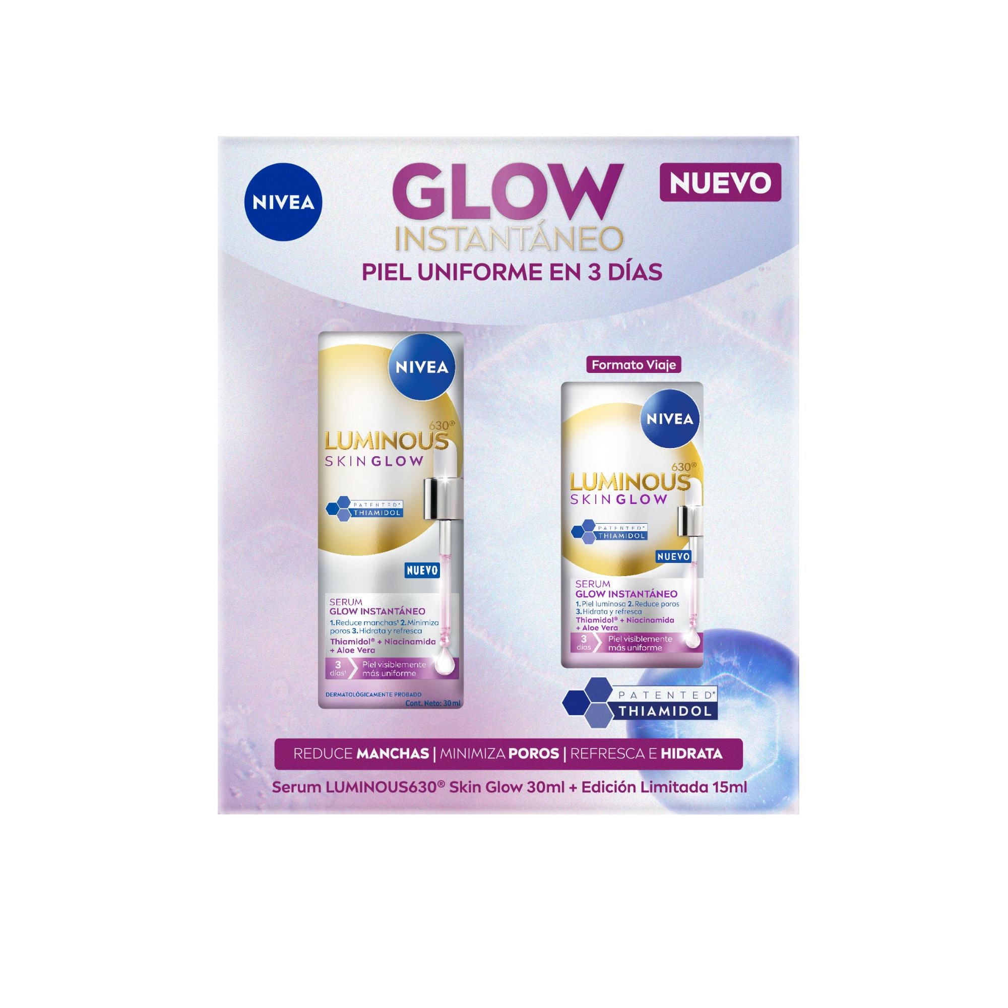 Crema Facial Luminous630 Skinglow Serum + Pack 45 ml Nivea
