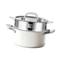 Bothyi - Olla De Acero Inoxidable 316 Para Sopa Con Tapa Para Estofar, Hervir Y Guisar De Doble Capa