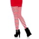 thumbnail image 2 of Mallas Leg Avenue de nailon a rayas, blanco/rojo, tallas grandes 3X-4X, 2 of 5