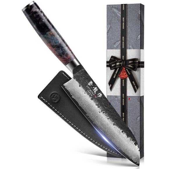 Cuchillo Santoku Atumuryou 18 cm VG10 Acero Damasco