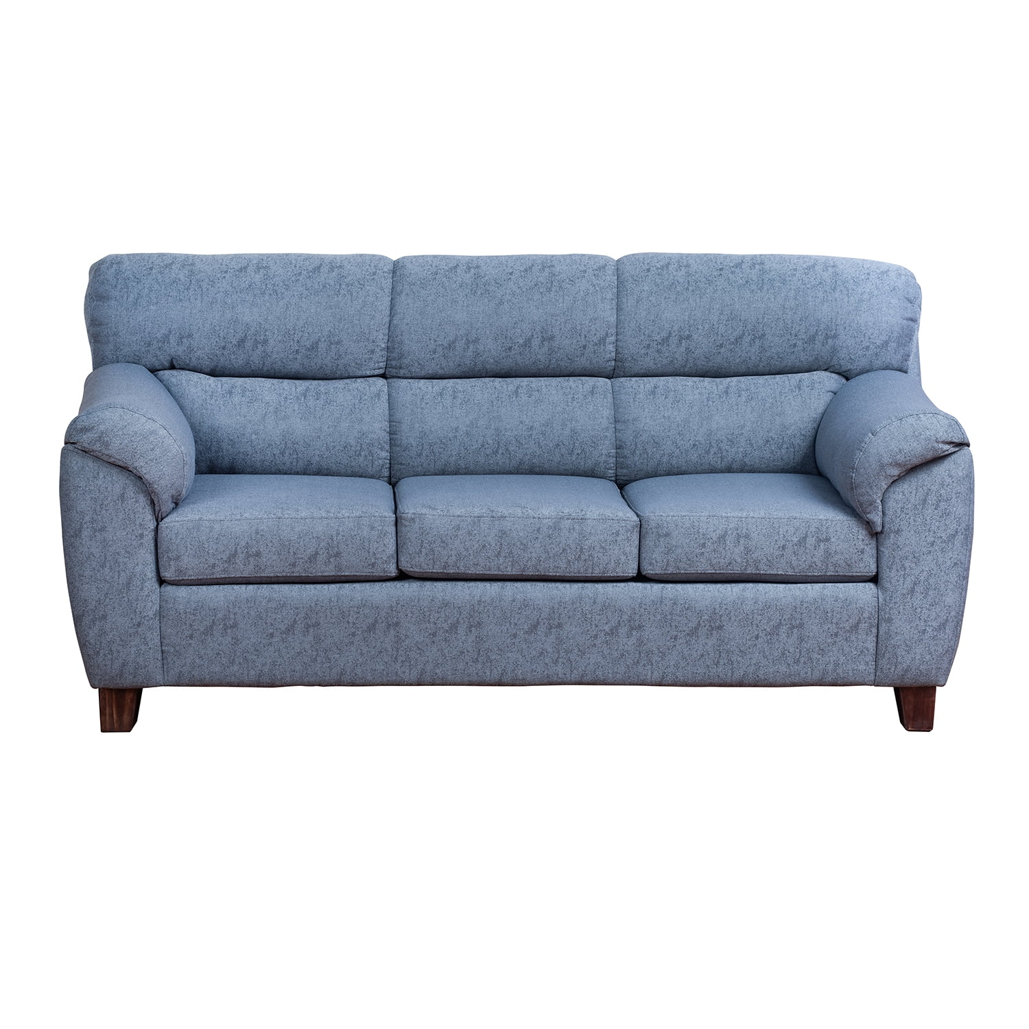 Muebles América - Sofá Ivannia 3 Cuerpos Lino Sidelli Azul Petróleo