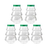 Bothyi - 5 Piezas De Tarro De Galletas Con Forma De Árbol De Navidad Para Fiestas Navideñas, Cocinas, Tapa Verde