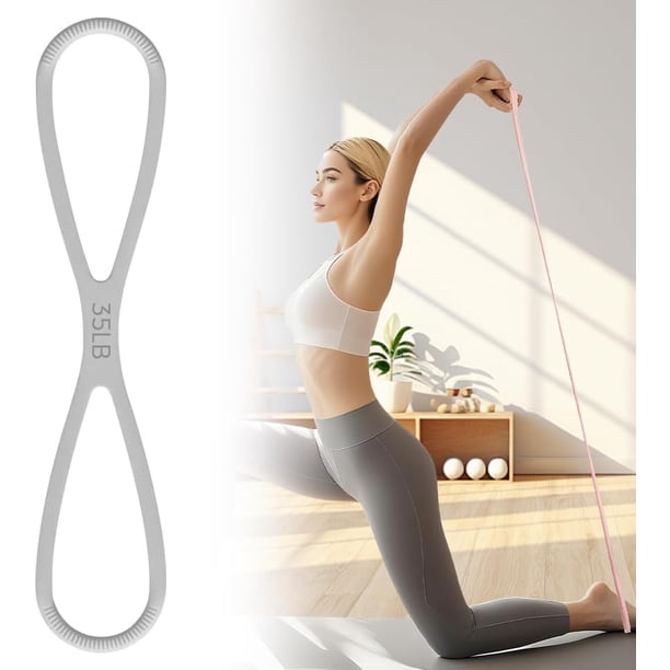 Banda resistencia figura 8 asas 7-16kg silicona polea yoga pilates