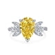 thumbnail image 1 of Anillo de Compromiso en Forma de Pera de 4 Quilates CZ Piedra Triturada Hielo Blanco/amarillo Anillo de Plata Esterlina 925 Llamativo Anillo de Lágrima para Mujer Talla 5-9, 1 of 7