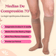 thumbnail image 3 of Medias De Compresión 70 Para Varices 8-15mmHg Descanso XL Negro, 3 of 3