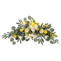 Bothyi - Arco De Boda Floral Lemon Swag Con Hoja De Olivo Verde Para Decoración De Ventana De Pared