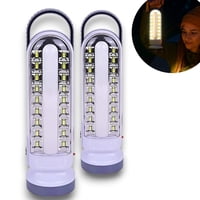 Genérico - Pack X2 Lampara De Emergencia 3En1 Luz Led Con Carga Solar