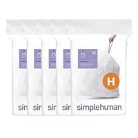 Bolsas De Basura Simplehuman Code H 30-35 L/8-9 Galones, 100 Unidades