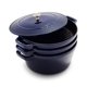 thumbnail image 1 of Juego de 4 piezas apilable STAUB de hierro fundido en azul oscuro, 1 of 6