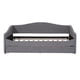 thumbnail image 2 of Teddy Fleece Twin Size Upholstered Daybed with Light and Trundle, Gray, 2 of 3