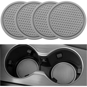 Veat00L - Posavasos Para Automóviles, 4 Posavasos Antideslizantes Universales Incrustados En La Decoración Interior Del Automóvil, Diseño De Red De Colmena De Material Preferido, Listo Para Usar