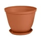 thumbnail image 1 of Macetero Plástico Con Plato Redondo 35cm Terracota Terracota Tamaño Único, 1 of 5