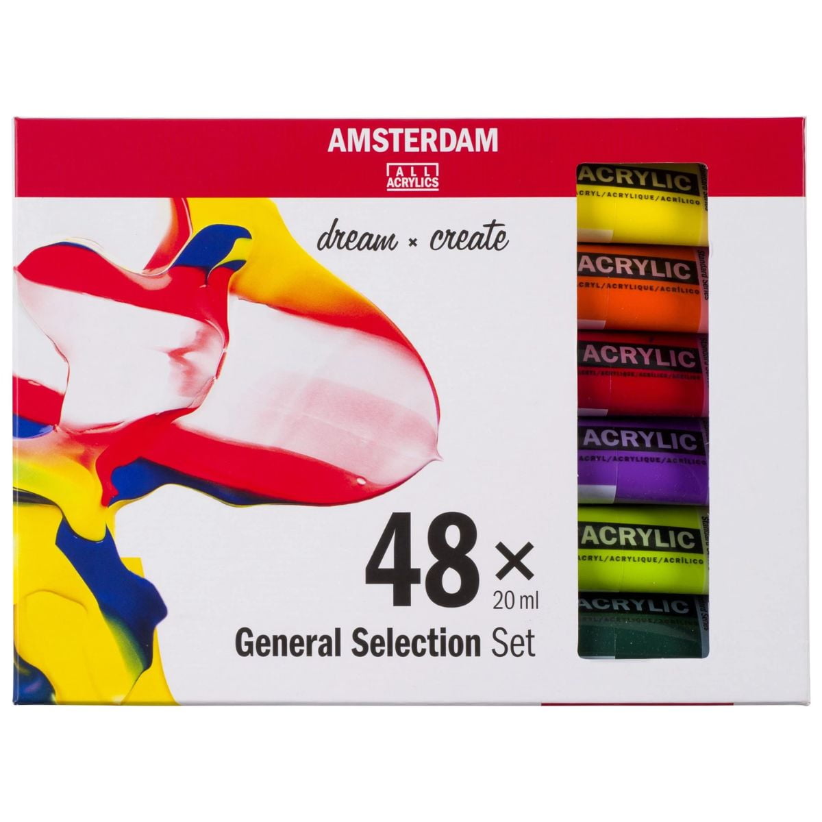 Acrílico Amsterdam Pack 48 Colores 20ml Selección General