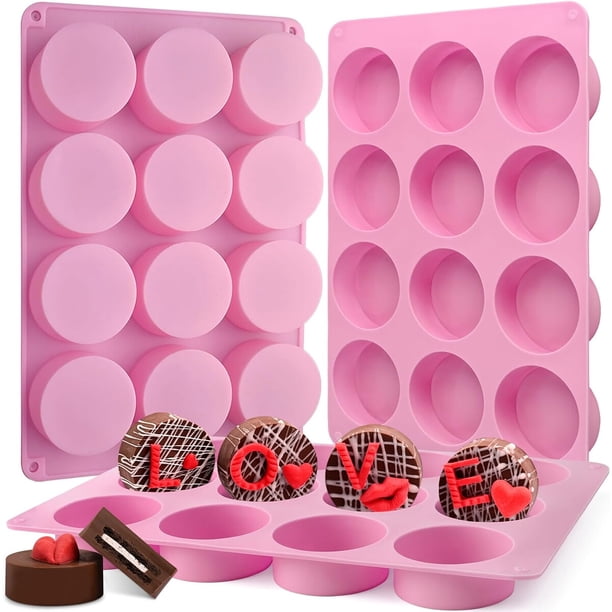 Moldes redondos Actvty para galletas cubiertas de chocolate, 3 piezas, 12 cavidades