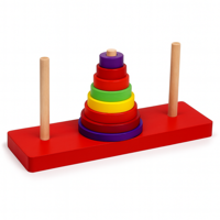 Genérico - Juguete Bebé Sensorial Torre De Madera Hanoi