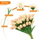 thumbnail image 3 of Flores Artificiales Uxcell Tulipanes Amarillo Pálido, 3 of 3