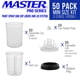 thumbnail image 2 of Forros desechables para pistolas pulverizadoras de pintura, 180 ml, paquete de 50 unidades, Master, 2 of 6
