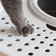 thumbnail image 3 of Caja de arena para gatos IRIS USA, grande, simple, redonda, con entrada superior gris/blanca, 3 of 6