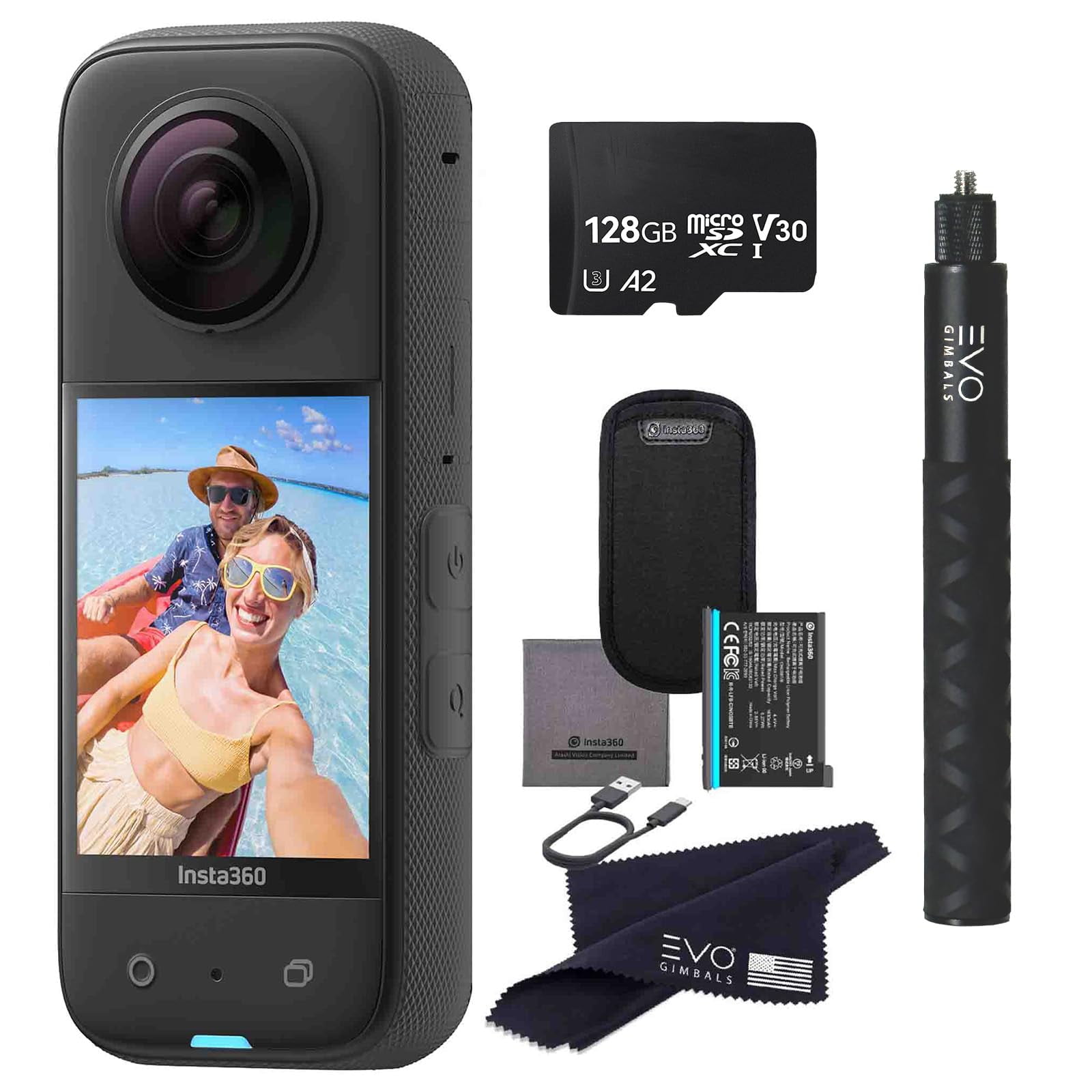 Paquete Básico De Cámara De Acción 360 Insta360 X3 A Prueba De Agua