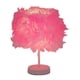 thumbnail image 2 of Escritorio Noche Luces Plumas Sombra Lámpara De Mesa Para Boda Cabecera Hogar Rosa, 2 of 3