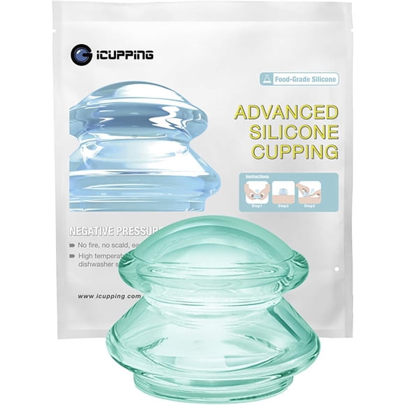 Copa de Ventosas ICUPPING XL Verde de Silicona para Masaje - 1 unidad