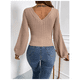 thumbnail image 3 of Sweater Mujer Tejido Canalé Manga Farol Unicolor, 3 of 6