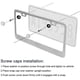 thumbnail image 3 of Soporte para marco de matrícula, tapas de tornillos deportivas de acero inoxidable, compatible con (1 unidad plateada), 3 of 3