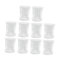 Magideal - 10 Piezas De Macetas De Orquídeas Con Agujeros De Drenaje Durabilidad Portátil De Macetas Fáciles De Usar Plantador Práctico Con Maceta De Flores De 10 Cm X 14 Cm X 16 Cm