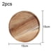thumbnail image 2 of Paquete de 2 platos llanos de madera de acacia, redondos, fáciles de limpiar y ligeros, ideales para aperitivos y postres., 2 of 6