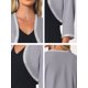 thumbnail image 5 of INSPIRE CHIC Chaqueta de Halloween para Mujer con Ribete de Lentejuelas, Manga 3/4, Abierta al Frente, Corta de Chifón, Gris L, 5 of 6