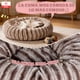 thumbnail image 3 of Cama Redonda Para Mascota Gatos Perros Tela Angora Suave Lavable Estilo Donut Dirty Color Café, 3 of 10