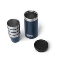 Set De 4 Vasos De Chupito Yeti Con Funda De Transporte, Color Azul Marino, 50 Ml