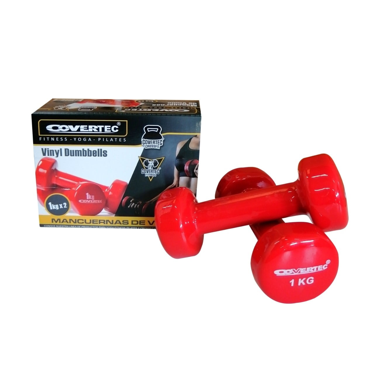 Covertec - Mancuerna De Vinilo 2 Kilos Par (1 Kilo Cada Una)