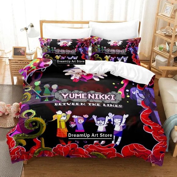 FashionYume Nikki Bedding Set Boys Girls Duvet Cover Pillowcase Bed Adult Bedroom