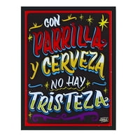 Genérico - Cuadros Quincho Terraza Con Marco 43X33 Cm