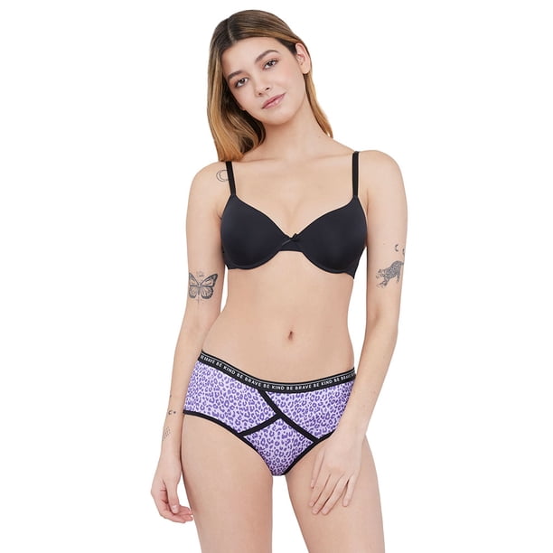 BoyShort Mujer Mujer Microfibra Lila Print Corona