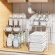 thumbnail image 1 of Delamu Bathroom Under Sink Organizers and Storage, 2 Pack, Clear, 1 of 3