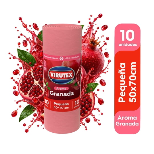 Bolsa De Basura Aroma Granada 50x70cm Pequeña 10 Un Virutex