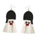 thumbnail image 3 of Pendientes De Tejido Serie De Navidad Regalos De Papá Noel Bohemio Para Mujeres Festivas Borla Negra, 3 of 5