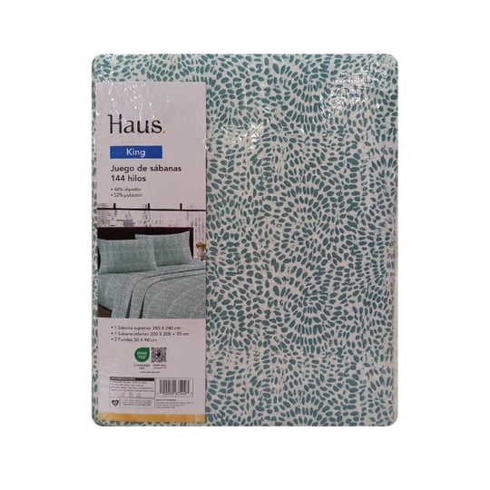 Juego De Sábanas Estampadas 144 Hilos King Haus