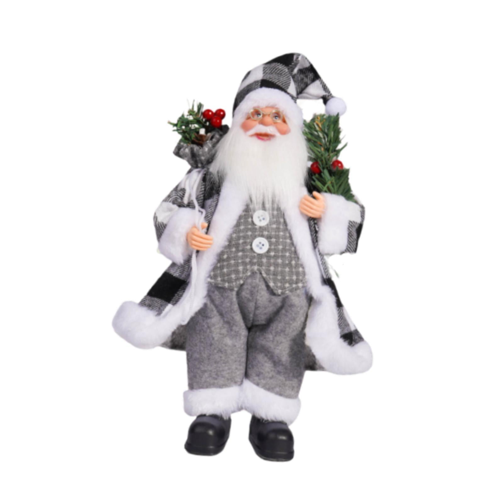 Magideal - Adorno Navideño De Papá Noel, Regalo De Año Nuevo, Juguete Familiar Para Niños, Accesorios De Muñeca, Decoración Para Oficina, Dormitorio, Decoración Cuadros Blancos Y Negros