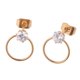 thumbnail image 5 of Las mujeres con estilo anillo redondo Rhinestone Stud Earrings Ear Studs Earring Gold, 5 of 5