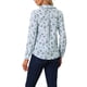 thumbnail image 3 of INSPIRE CHIC Camisa de Mujer con Botones, Estampado Floral Pequeño, Manga Larga, Cuello en Punta, Blusa de Oficina, Talla S, Azul Claro, 3 of 6