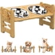 thumbnail image 1 of Jovrun Elevated Dog Bowls, Adjustable Raised Dog Bowl Stand, 1 of 3
