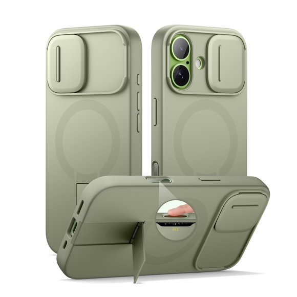 Funda SURITCH para iPhone 17 de 6,3" MagSafe con soporte, verde
