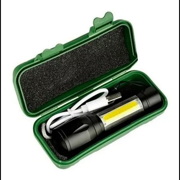 León Import - Mini Linterna Recargable Usb Wcd-511 De Alta Potencia