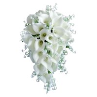 Magideal - Ramo Ramo De Cala, Ramo De , 45X25 Cm, Flores Artificiales, Para Decoraciones De Despedida De Soltera De La Iglesia Del