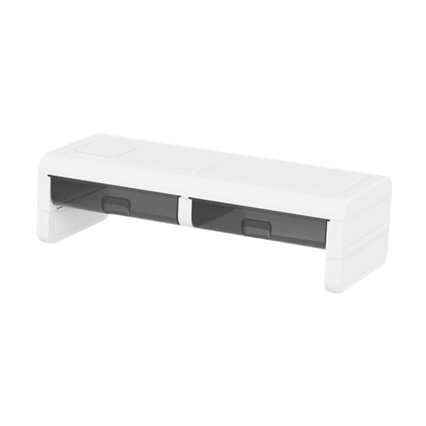 Estante de elevación para ordenador, soporte de pantalla de PC portátil con cajón de almacenamiento, soporte de almacenamiento de artículos diversos,