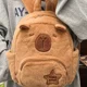 thumbnail image 1 of Student School Bag Capibala Plush Capybara Bag Casual All-match Fur Bag Large Capacity Backpack School Bag Mochila, 1 of 3