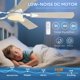 thumbnail image 4 of Ventilador de techo Crazypai de 132 cm con luz, control remoto y motor DC, 4 of 8